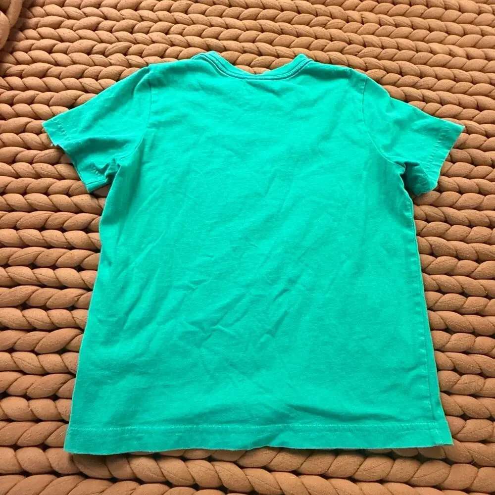 Hanna Andersson Green Yellow T Shirt Motorcycle Dirt Bike Size 8 Boys 130 - Picture 4 of 6